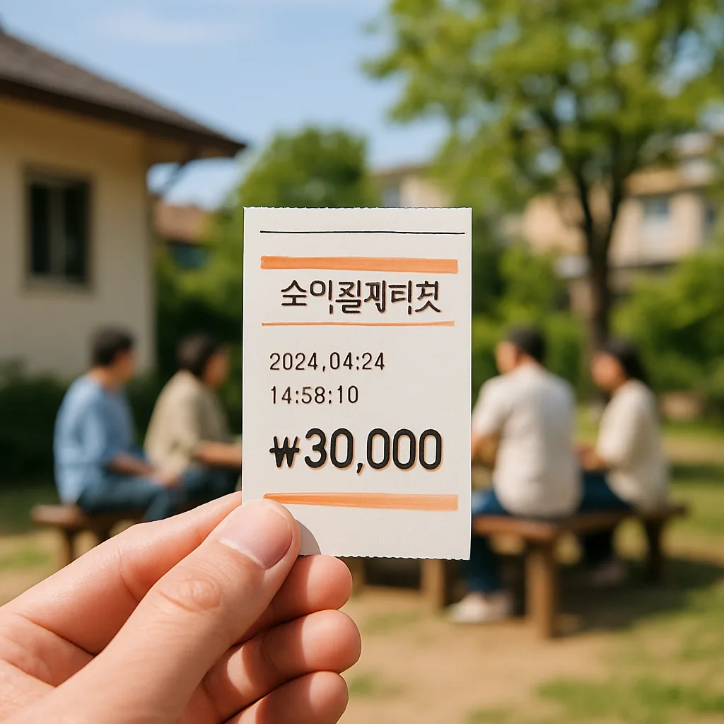 오늘 찍은 소액결제티켓